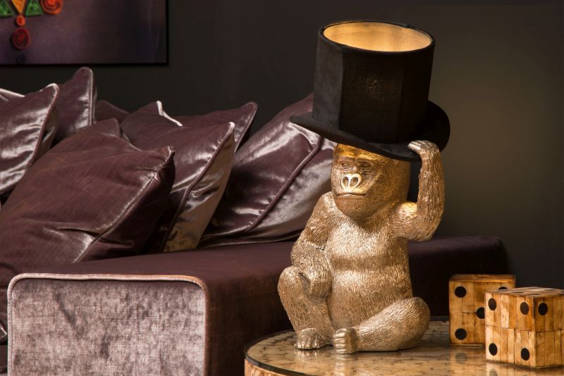 Lucide EXTRAVAGANZA GUST - Stolná lampa - Ø 22 cm - 1xE14 - Čierna